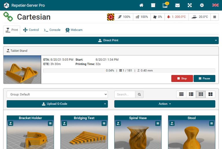 Teste RepetierServer jetzt ohne Installation! RepetierServer